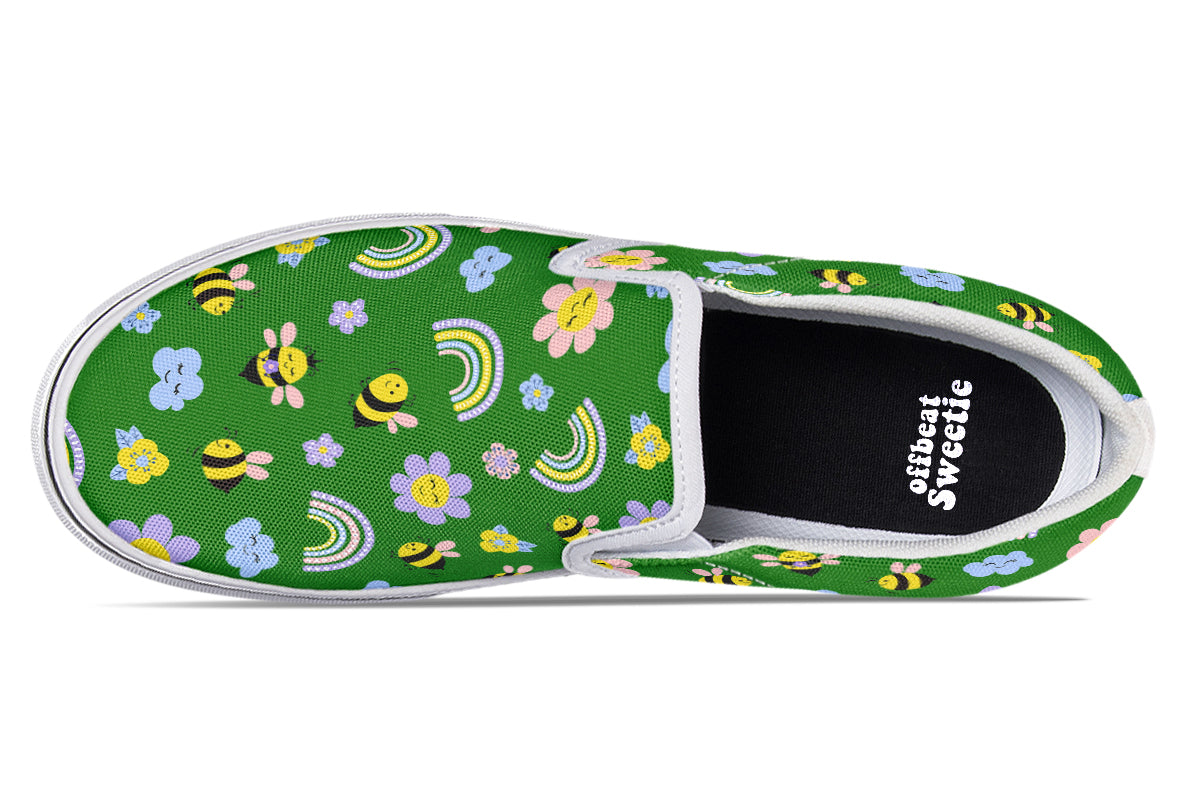Happy Bees Slip Ons