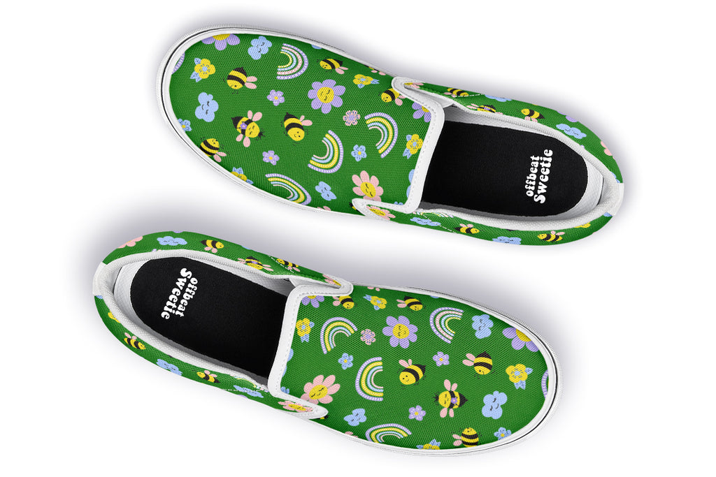 Happy Bees Slip Ons