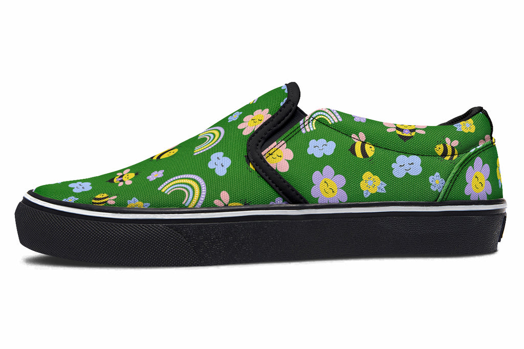 Happy Bees Slip Ons