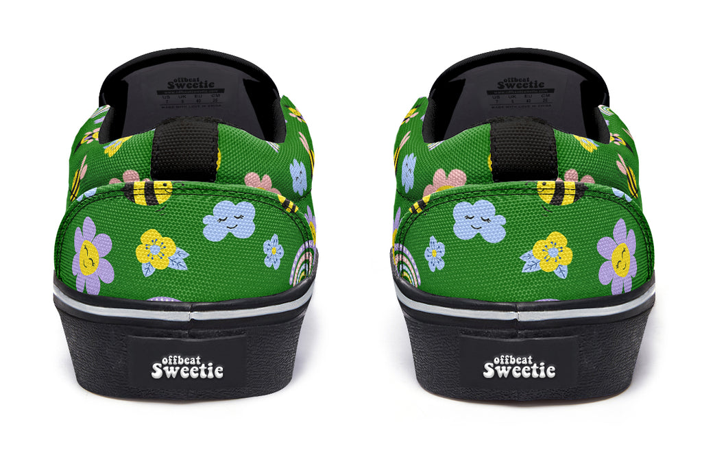 Happy Bees Slip Ons
