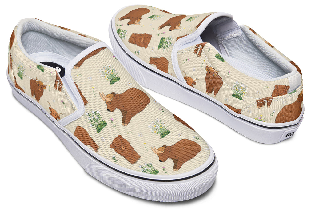 Highland Cows Slip Ons