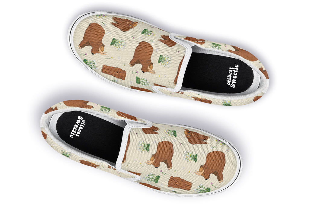 Highland Cows Slip Ons