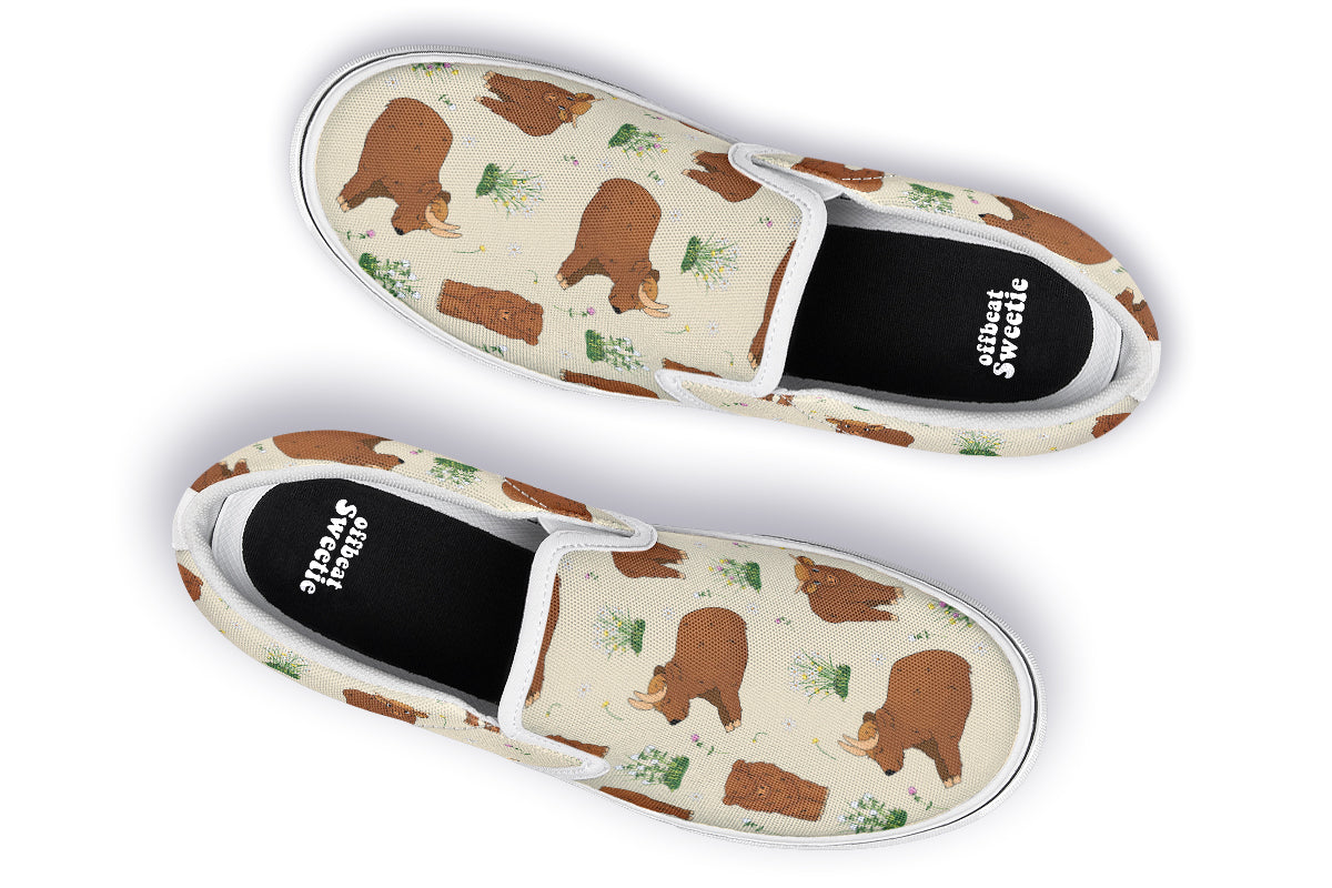 Highland Cows Slip Ons
