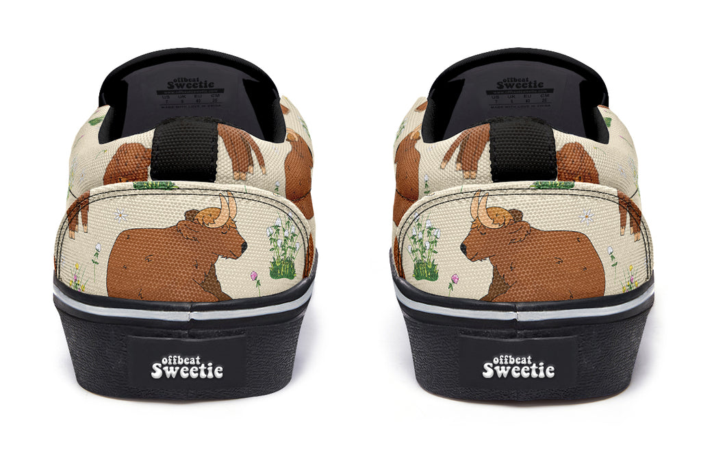 Highland Cows Slip Ons