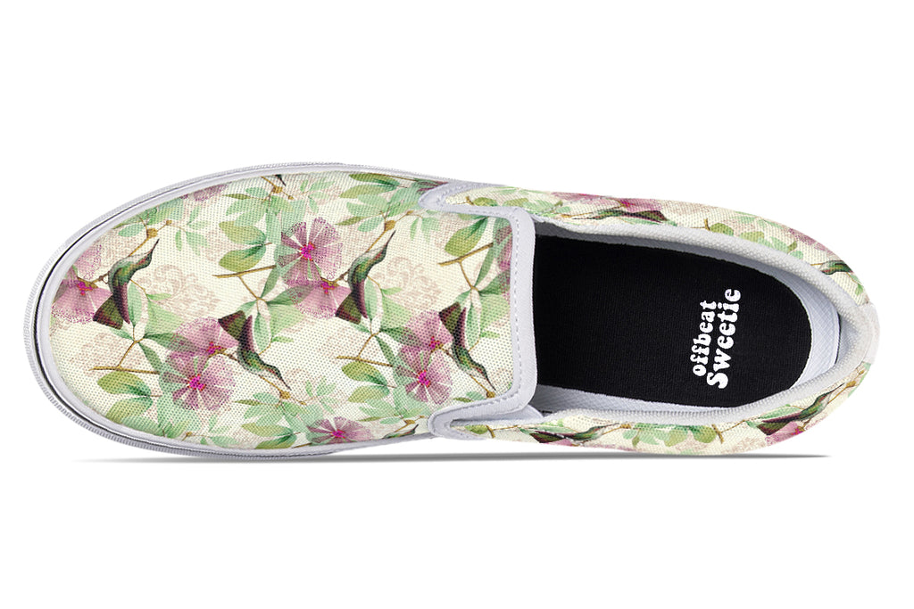 Hummingbirds Slip Ons - Offbeat Sweetie