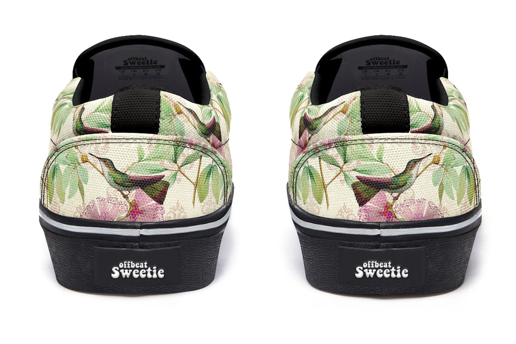 Hummingbirds Slip Ons - Offbeat Sweetie