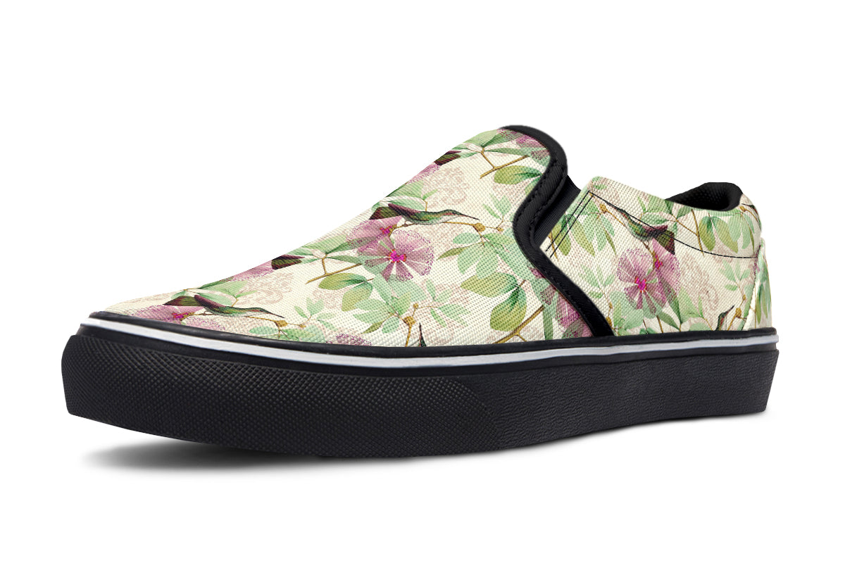 Hummingbirds Slip Ons - Offbeat Sweetie