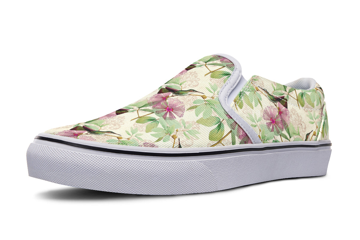 Hummingbirds Slip Ons - Offbeat Sweetie