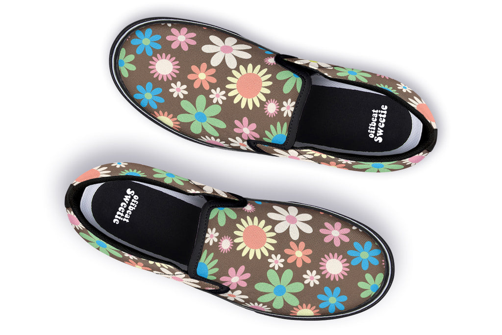 Judy's Flowers Slip Ons - Offbeat Sweetie