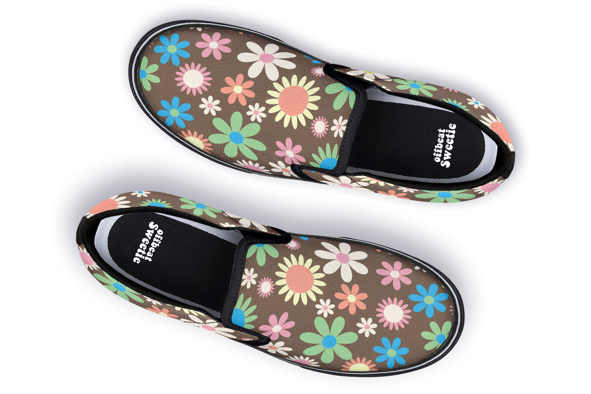 Judy's Flowers Slip Ons - Offbeat Sweetie