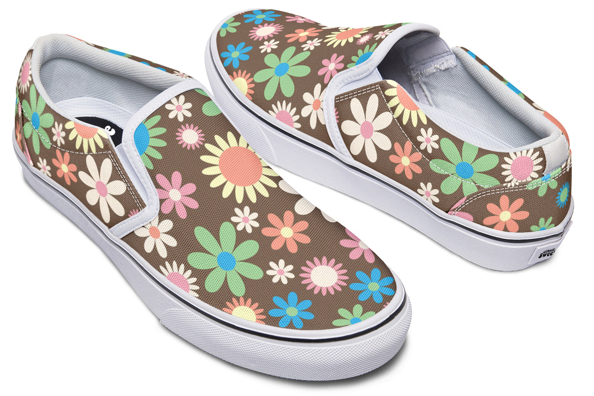 Judy's Flowers Slip Ons - Offbeat Sweetie