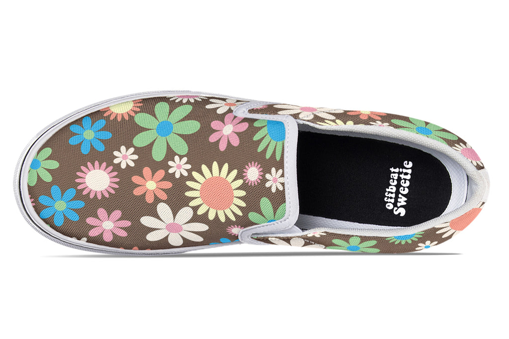 Judy's Flowers Slip Ons - Offbeat Sweetie