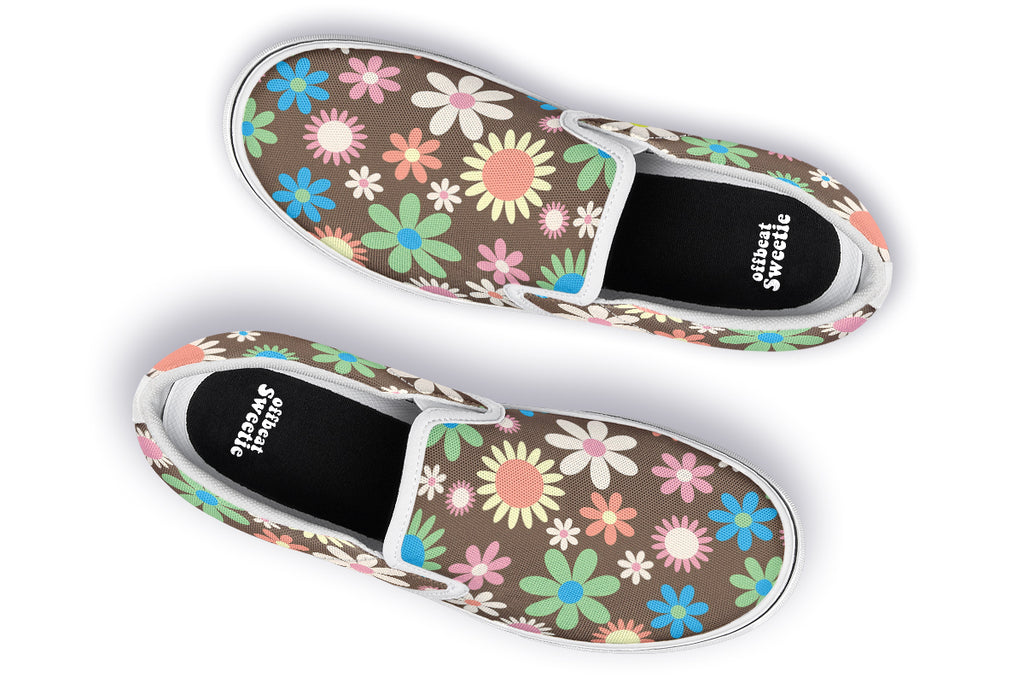 Judy's Flowers Slip Ons - Offbeat Sweetie