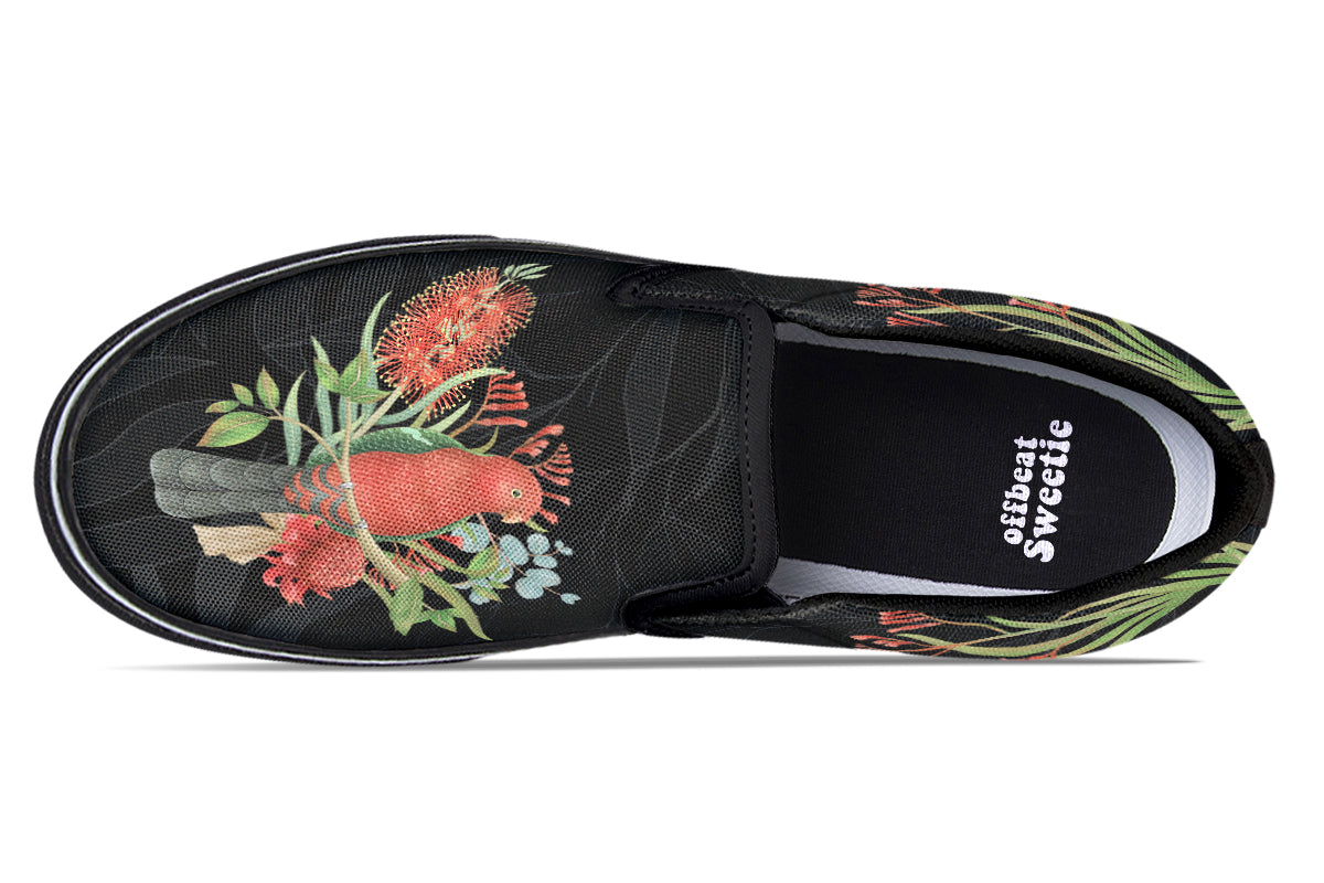 King Parrot Slip Ons Black Sole Offbeat Sweetie
