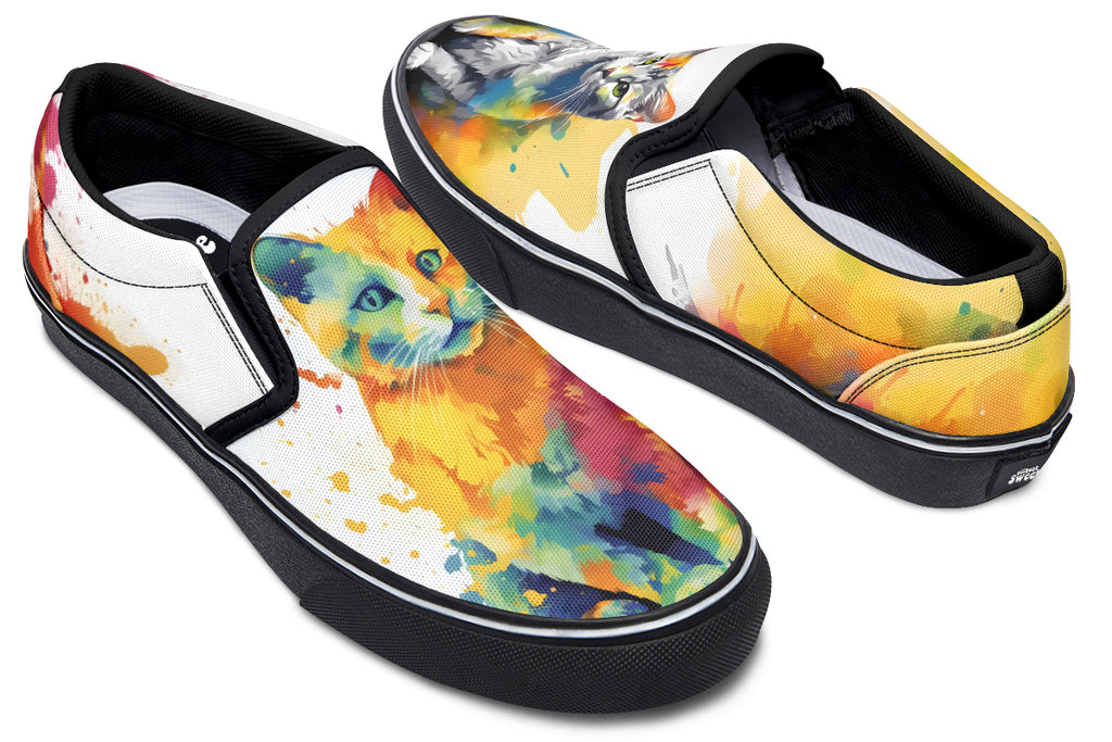 Kitty On My Foot Slip Ons - Offbeat Sweetie