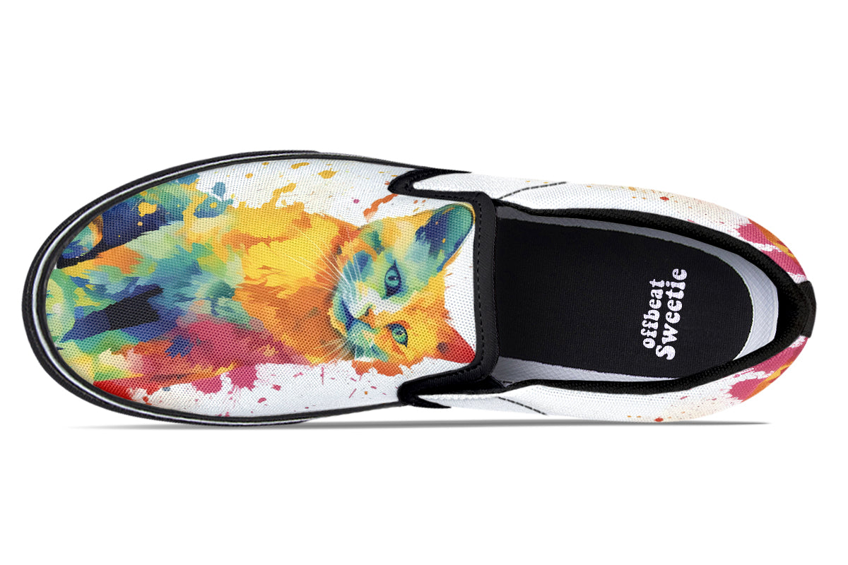 Kitty On My Foot Slip Ons - Offbeat Sweetie