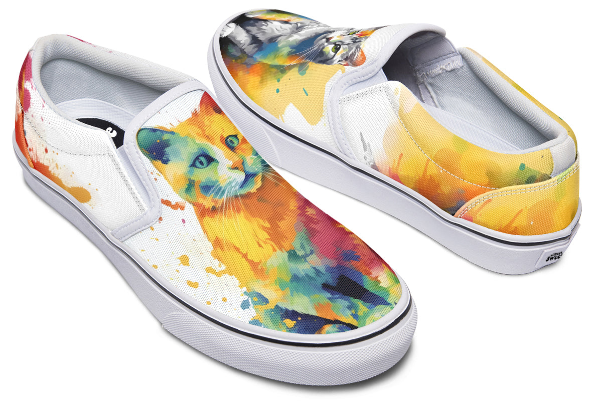 Kitty On My Foot Slip Ons - Offbeat Sweetie