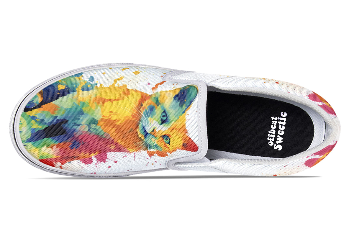 Kitty On My Foot Slip Ons - Offbeat Sweetie