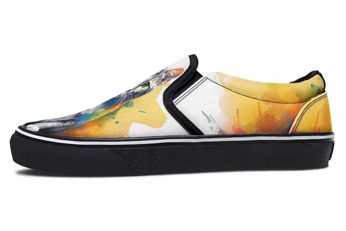 Kitty On My Foot Slip Ons - Offbeat Sweetie