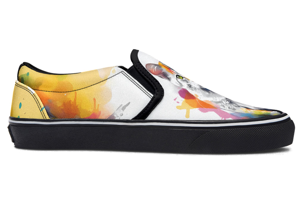 Kitty On My Foot Slip Ons - Offbeat Sweetie