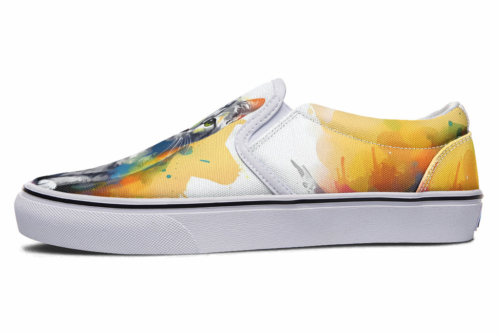 Kitty On My Foot Slip Ons - Offbeat Sweetie