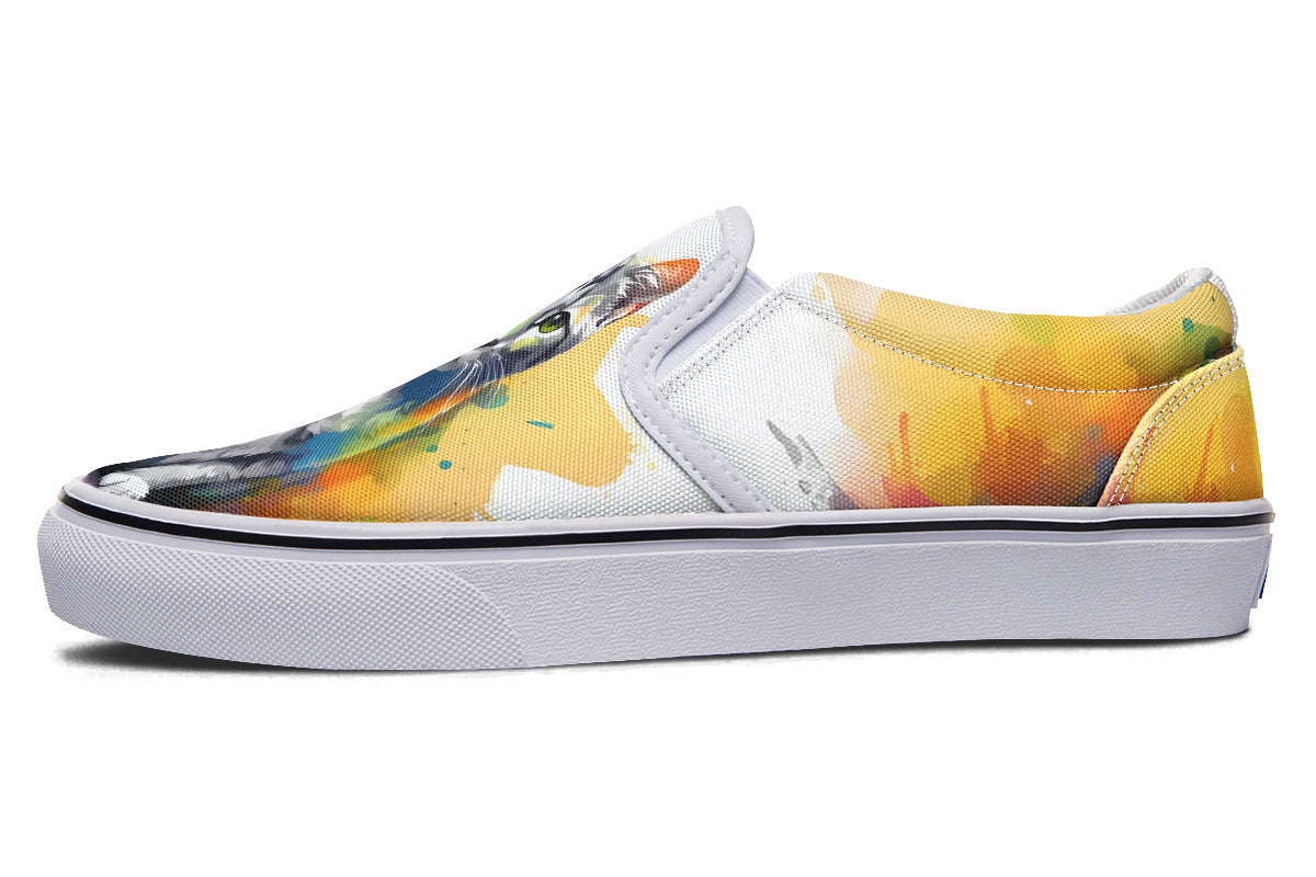 Kitty On My Foot Slip Ons - Offbeat Sweetie