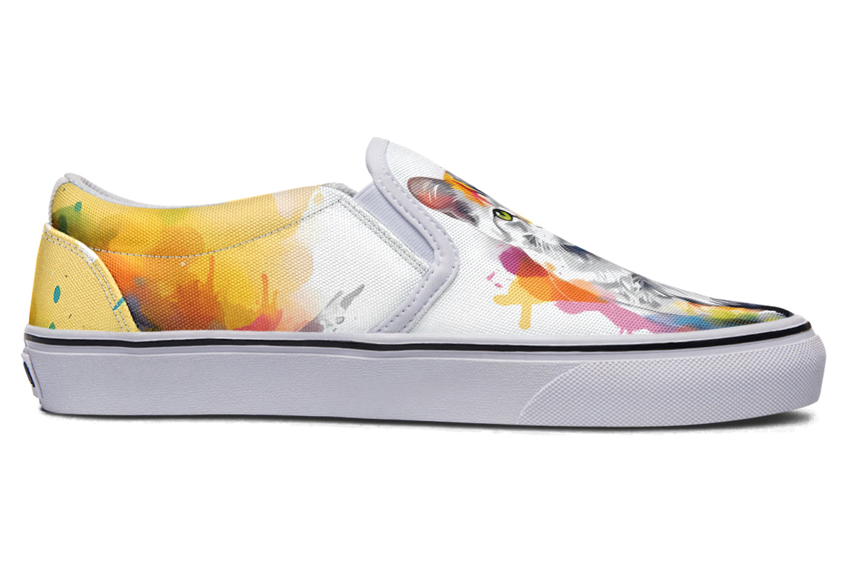 Kitty On My Foot Slip Ons - Offbeat Sweetie