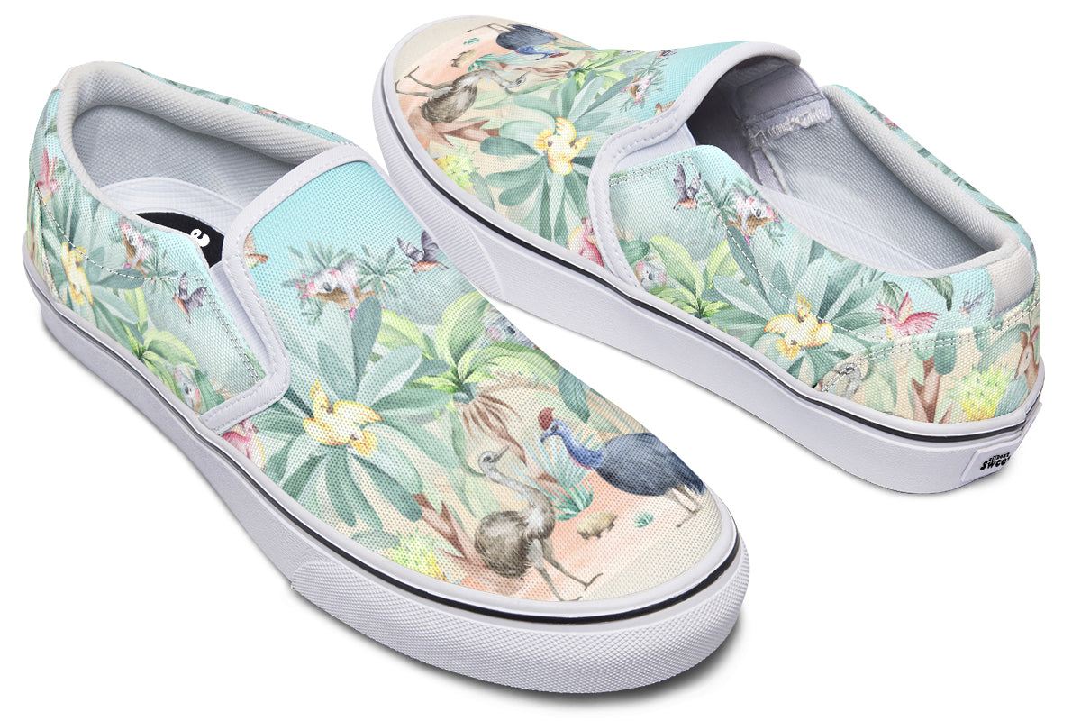 Land Down Under Slip Ons - Offbeat Sweetie