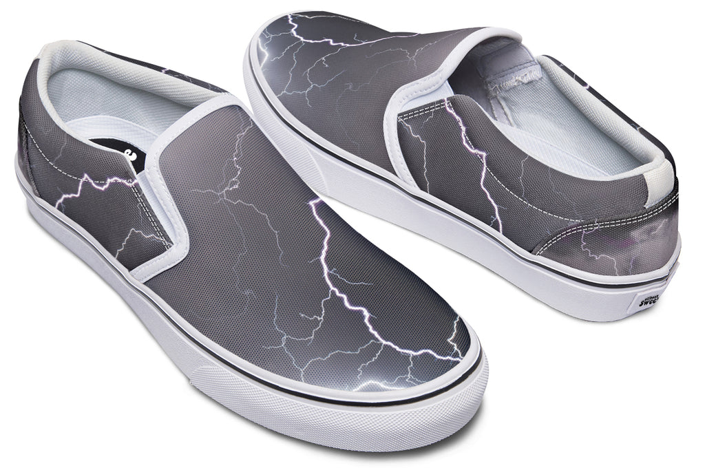 Lightning Crashes Slip Ons - Offbeat Sweetie