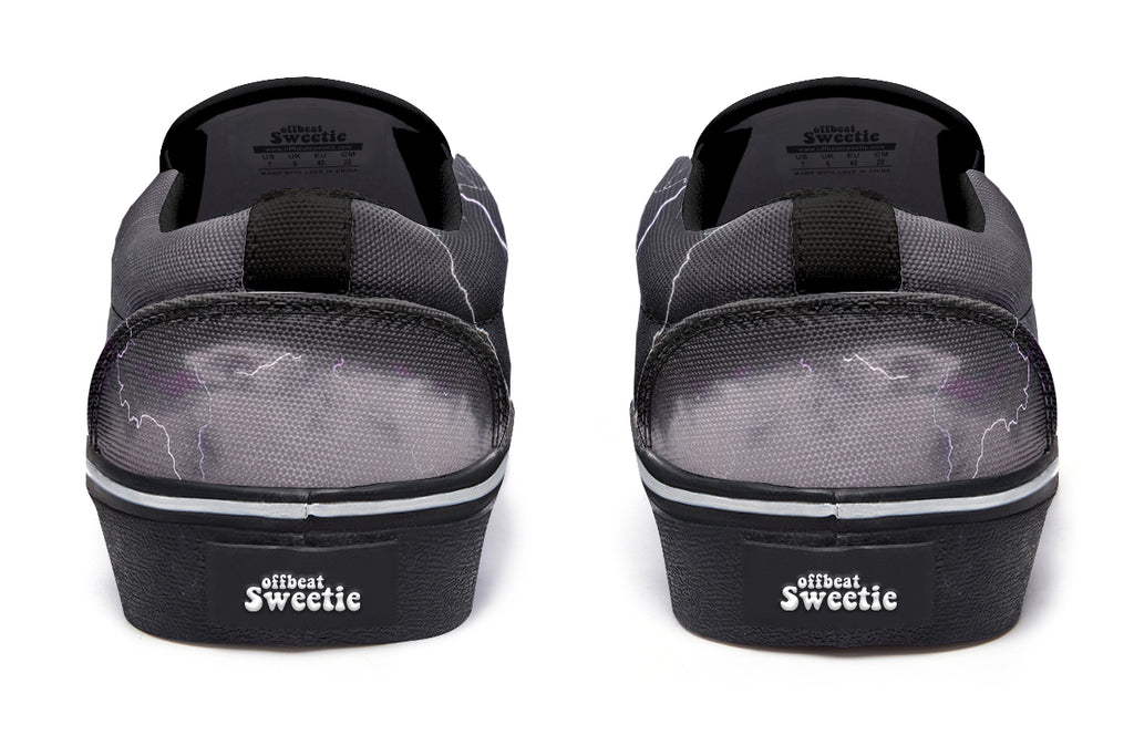 Lightning Crashes Slip Ons - Offbeat Sweetie