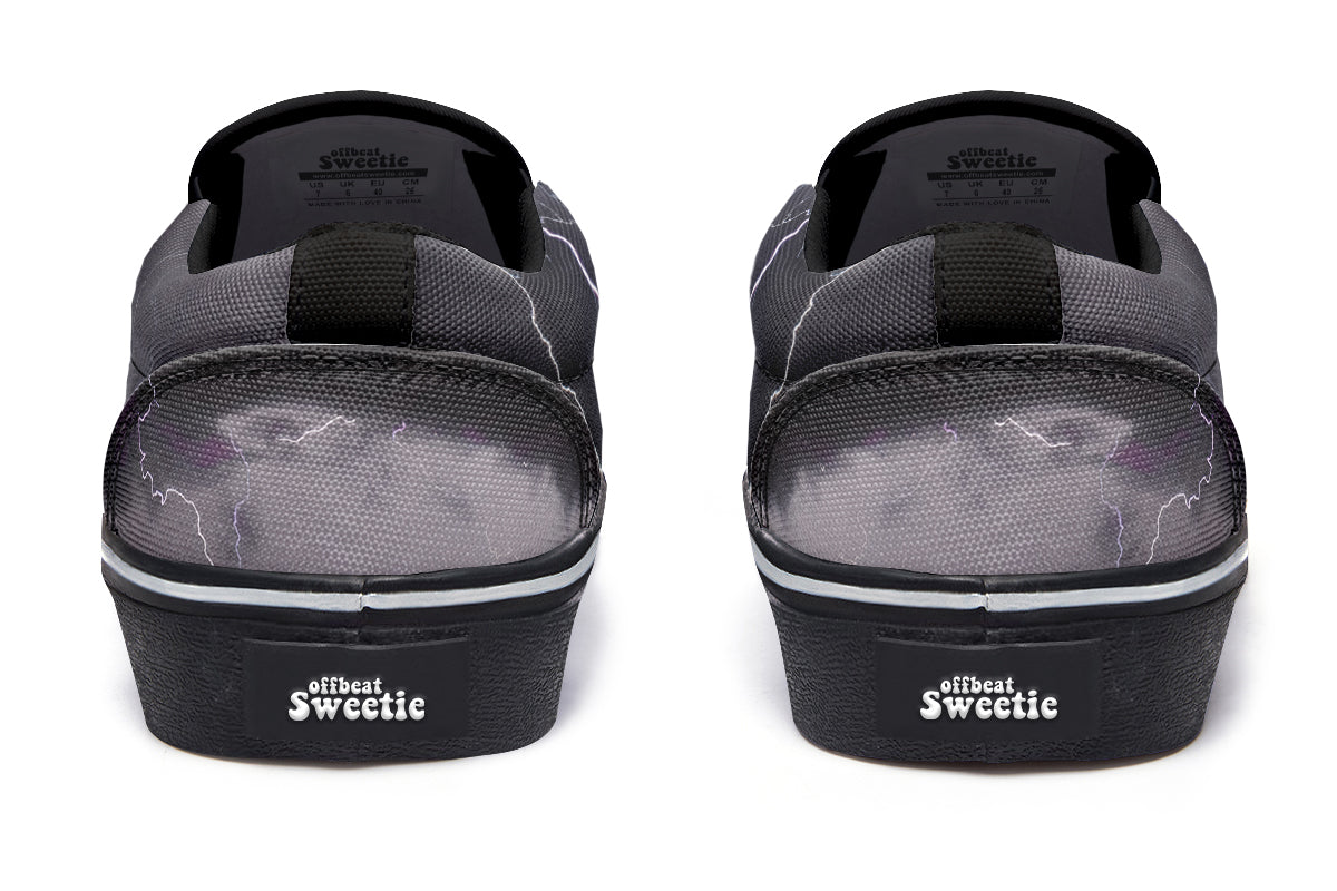 Lightning Crashes Slip Ons - Offbeat Sweetie