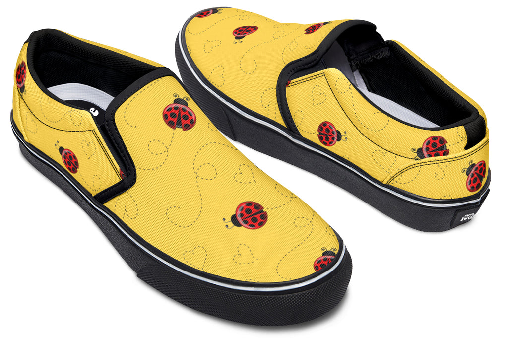 Lovely Ladybugs Slip Ons