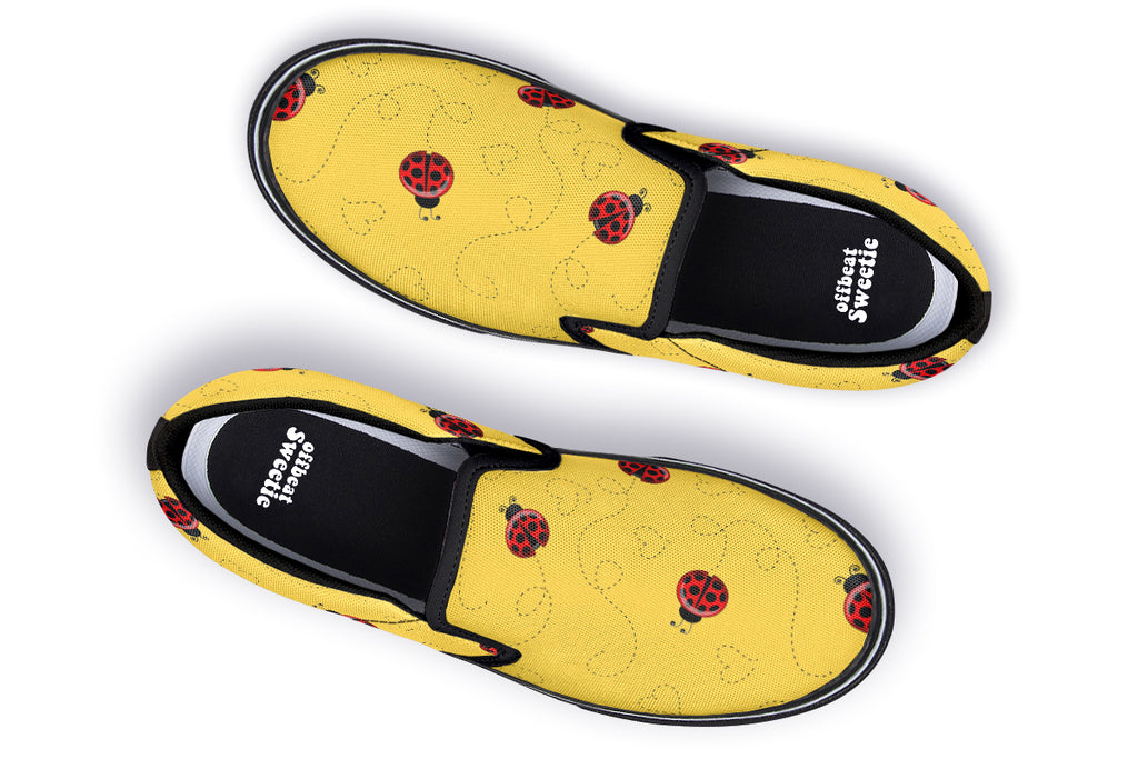Lovely Ladybugs Slip Ons