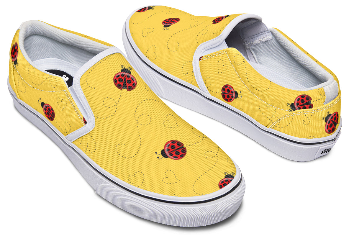 Lovely Ladybugs Slip Ons