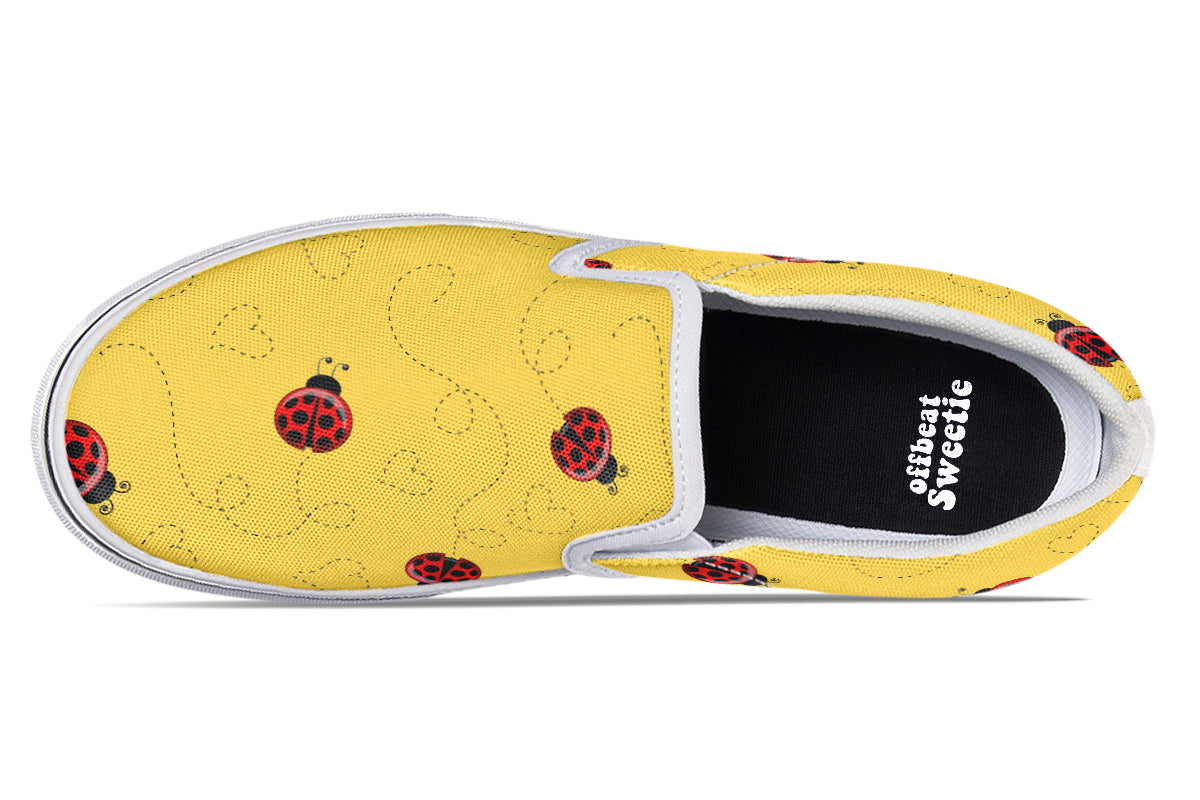 Lovely Ladybugs Slip Ons