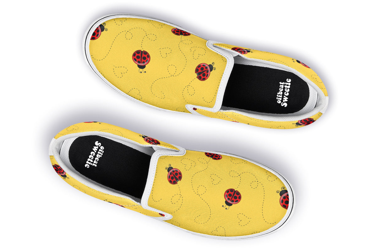 Lovely Ladybugs Slip Ons