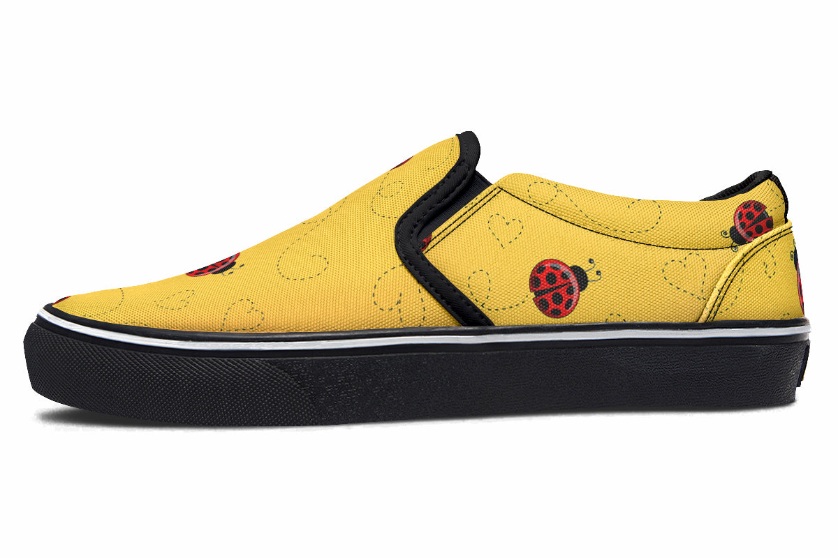 Lovely Ladybugs Slip Ons