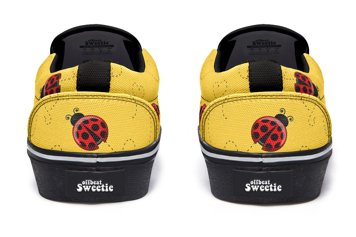 Lovely Ladybugs Slip Ons