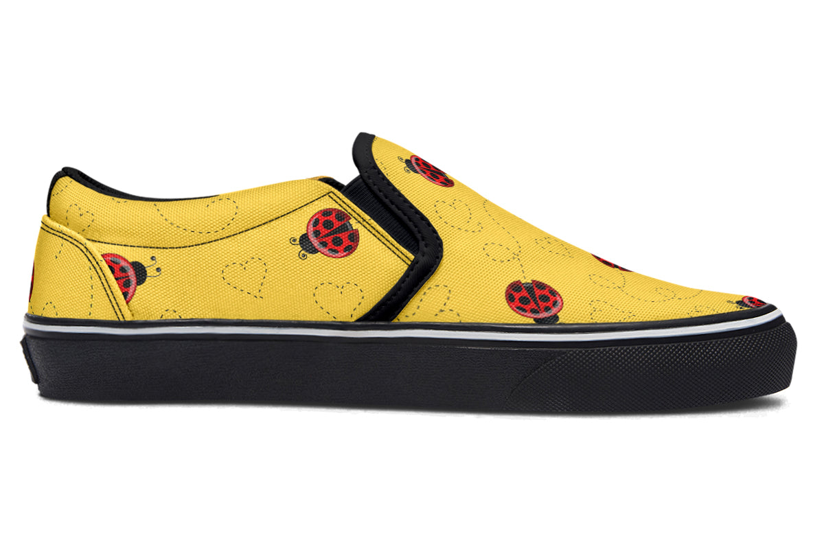 Lovely Ladybugs Slip Ons
