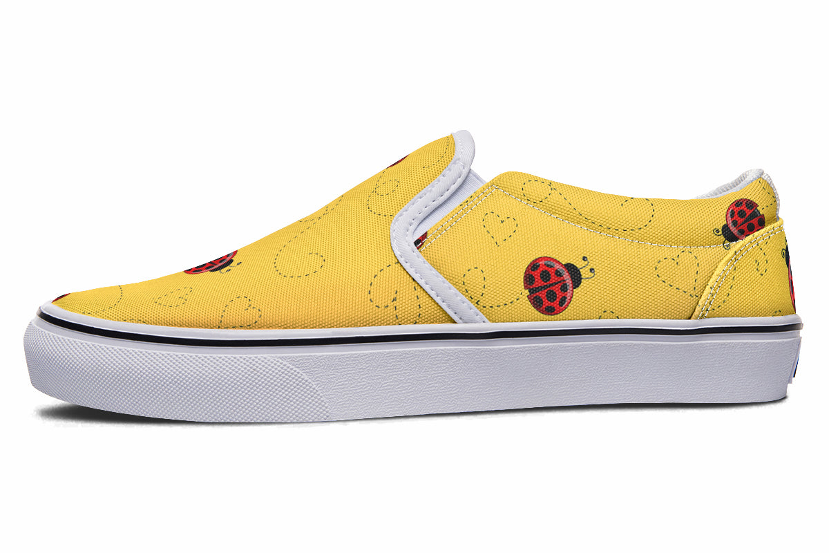 Lovely Ladybugs Slip Ons