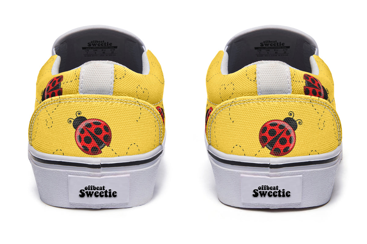 Lovely Ladybugs Slip Ons