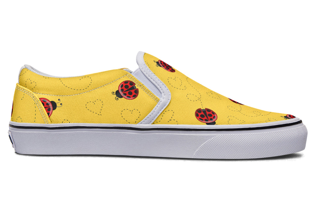 Lovely Ladybugs Slip Ons