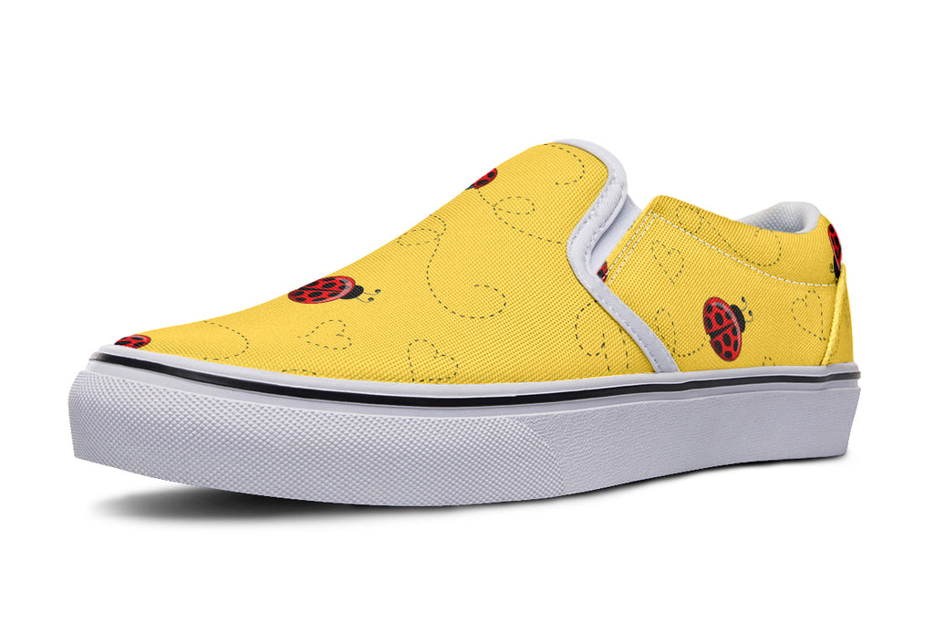 Lovely Ladybugs Slip Ons