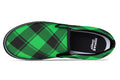 Lucky Green Plaid Slip Ons