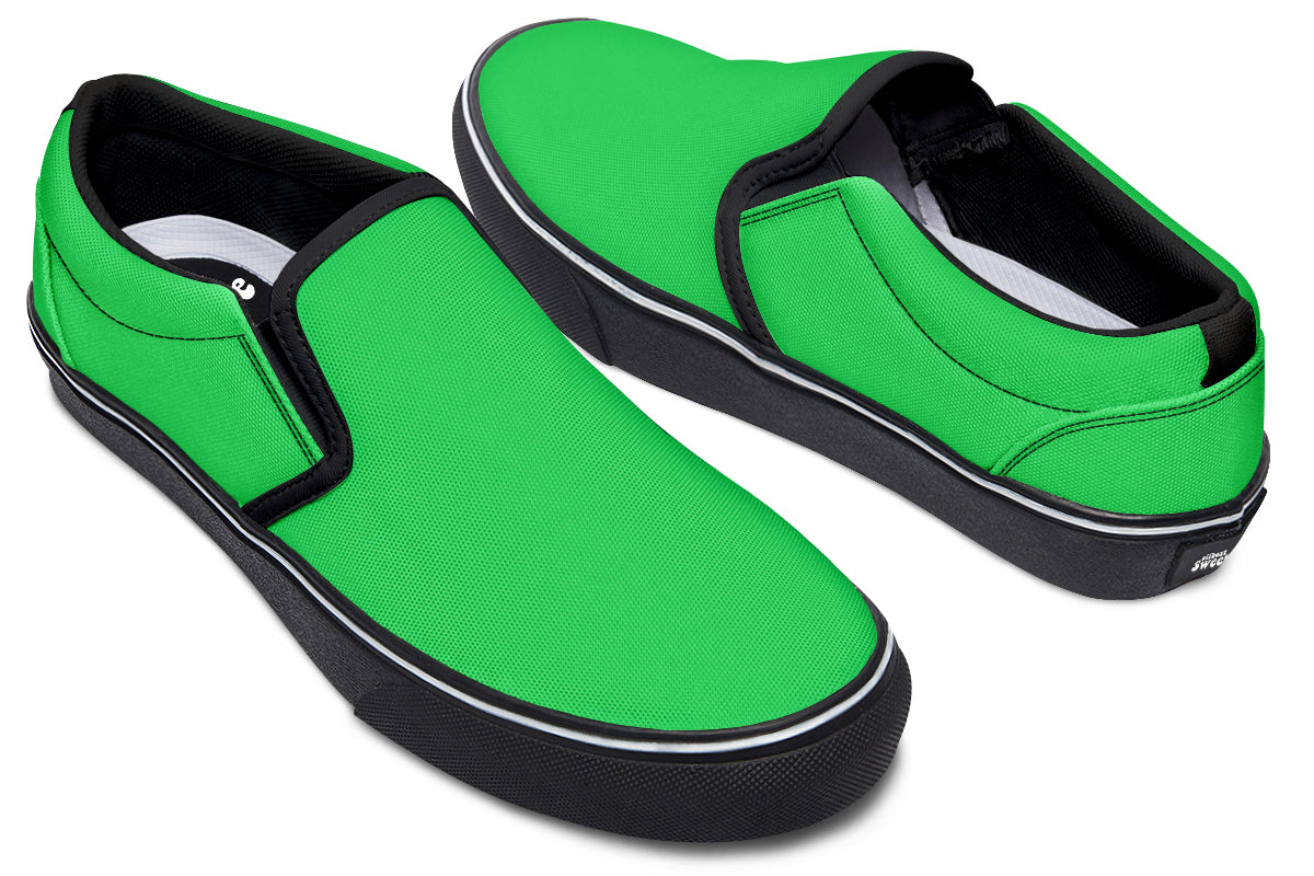 Lucky Green Slip Ons - Offbeat Sweetie