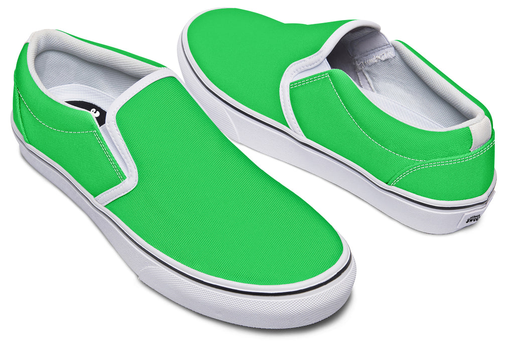 Lucky Green Slip Ons - Offbeat Sweetie