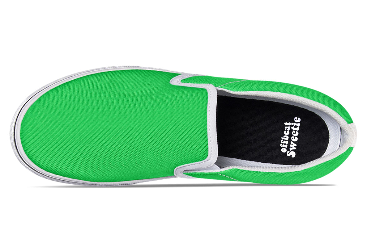 Lucky Green Slip Ons - Offbeat Sweetie