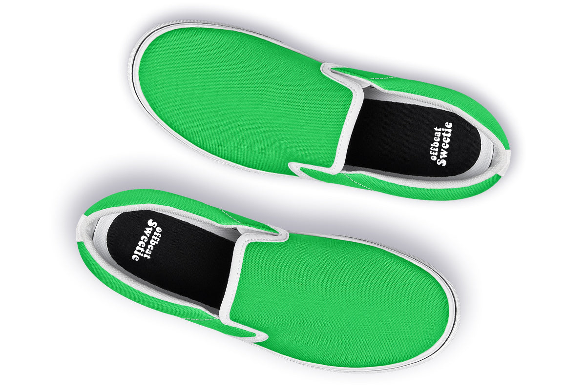 Lucky Green Slip Ons - Offbeat Sweetie