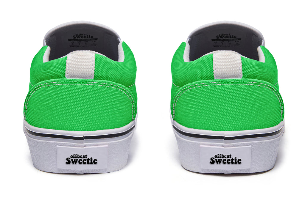 Lucky Green Slip Ons - Offbeat Sweetie
