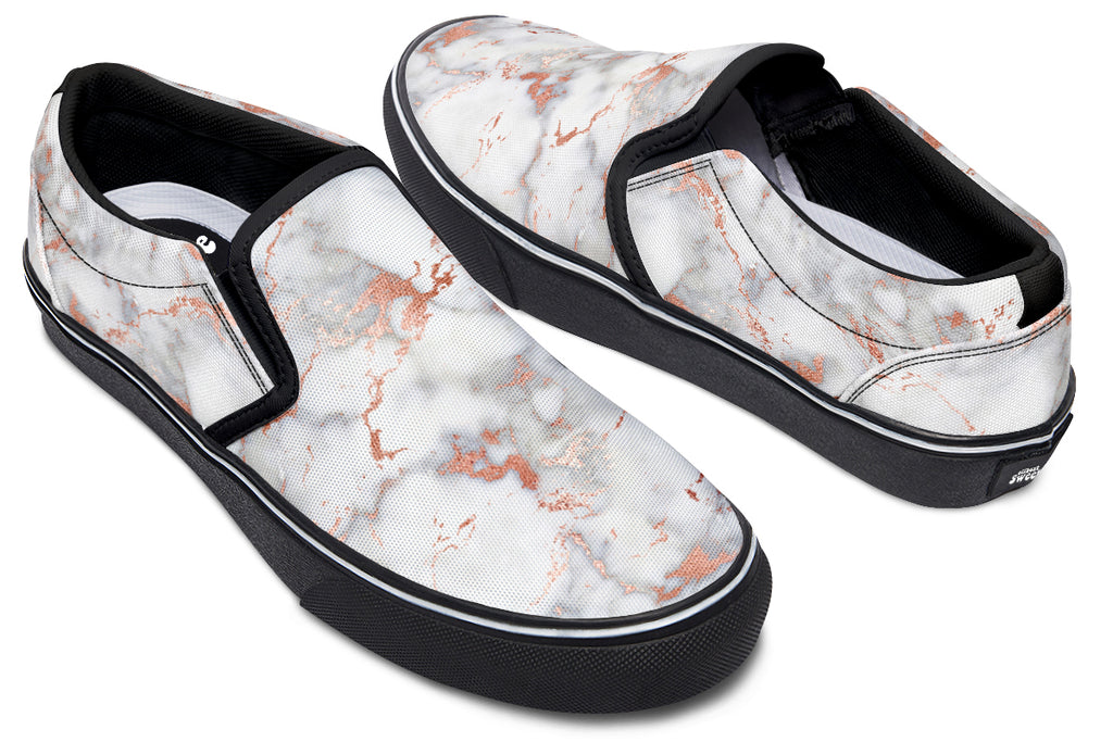 Marble Blush Slip Ons - Offbeat Sweetie